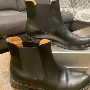 Italian Leather  Black Chelsea Boots